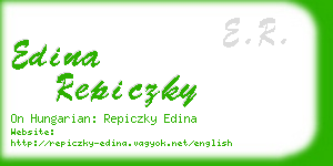 edina repiczky business card